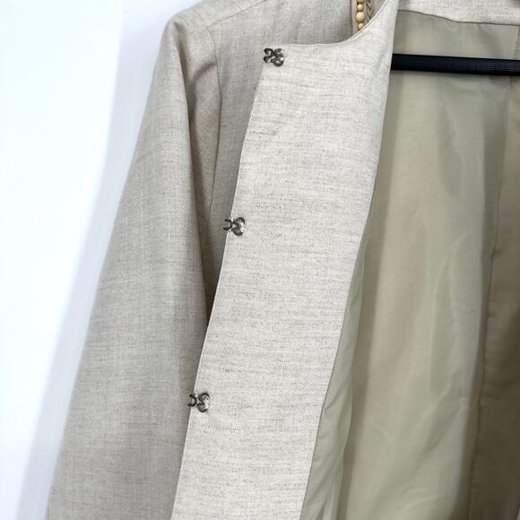 Coldwater Creek LINEN BLEND Womens Plus Size 16 Blazer Jacket Blouse Shirt Top - Picture 10 of 11